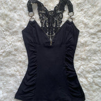 American Retro Hot Girl Cotton Lace Sling Slim Fit Slimming