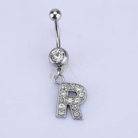 English alphabet hypoallergenic body piercing navel nail