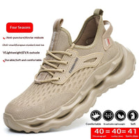 Mens Safety Shoes Puncture-Resistant And Impact-Resistant Work Boots