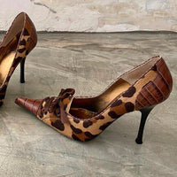 Pointed-toe Stiletto Heel Lace-up Womens Heels