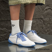 Oblique Lace-up Flat Retro Sports Casual Shoes