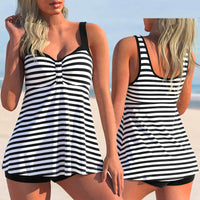 Women's Split Large Size Swimsuit Printed Skirt Swimwear