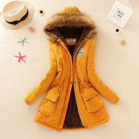 Women's long sleeve lamb wool cotton coat