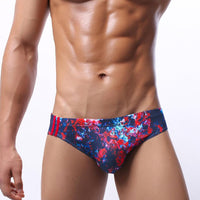 Men's Fashion Casual Printed U Convex Mesh Breathable Moisture Wicking Briefs