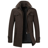 Winter men's woolen coat