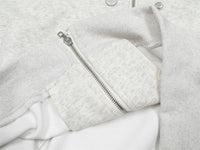 Two-way Zipper Solid Color Hooded Sweater