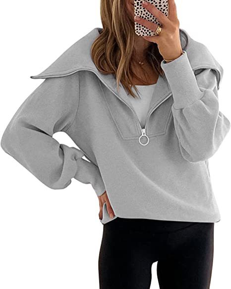 New Long-sleeve Zipper Drop Shoulder Pullover Hoodie