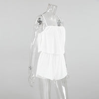 Thin Sexy Alluring Camisole And Shorts Two-Piece Womens Loungewear Set