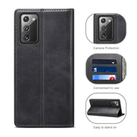 Calfskin Simple Mobile Phone Holster With Adsorption Stand