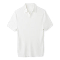 Men's Lapel Ice Silk Breathable Fashion Fashion Short Sleeve