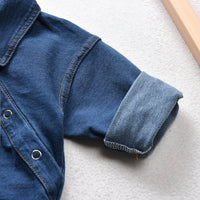 Children's Personalized Patch Pocket Denim One-piece