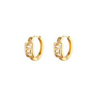 Exquisite Geometric Inlaid Zircon Earrings