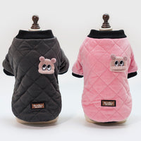 Autumn And Winter Casual Warm Plaid Jacket Small Dog