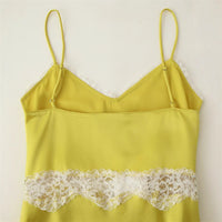 Womens Fashionable Sexy Chic Lace-Trimmed Slip Dress