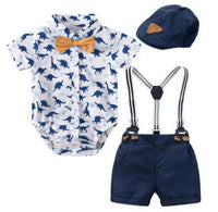Baby Boy Summer New Short Sleeved Kazakhstan Shorts Suit Boy European And American Gentleman Dress