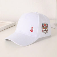 Men's Black And White Printed Chinese-style Lion-themed Large-sized Sun-protective, Fashionable And Versatile Baseball Cap, Suitable For Daily Use, Outdoor Activities And Street Play.