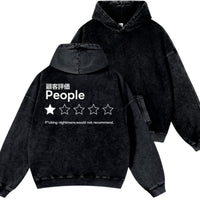 Pure Cotton Washed Vintage Hooded Sweatshirt With Double-layer Hood