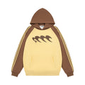 American Raglan Sleeve Color Stitching Hoodie Men