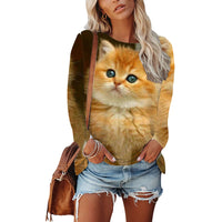 Womens Long-sleeve Crew-neck T-shirt From Europe And The US