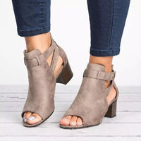 European And American Women's Back Zipper Sandals