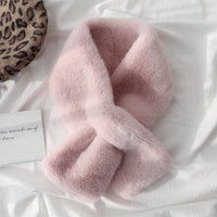 South Korea Chic Style Thickened Solid Color Furry Scarf