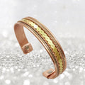 Woven Fried Dough Twists Simple Retro Women's Health Care Magnetic Electroplating Open Bracelet