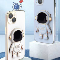 Electroplating Astronaut Silicone Phone Case All Inclusive
