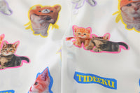 Kitten Full Printed Short-sleeved Shirt For Men
