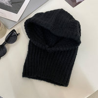Warm Woolen Hat Scarf One Female Winter Earflaps Knitted Hat