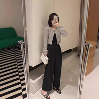 Socialite Style Short Temperamental Wool Knit Cardigan