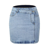 Fashion Personality Irregular Washed Denim Skirt