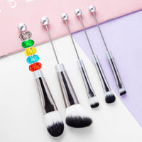 5PCS DIY Metal Handle Beaded Makeup Brush Suit