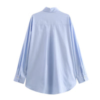 Lapel Single-breasted Simple Loose Shirt