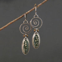 Geometric Triangle Enamel Asymmetric Earrings