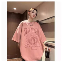 Suede-velvet Short-sleeve T-shirt Men's Summer