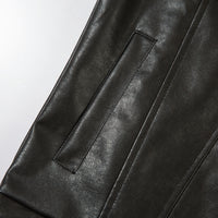 Lapel PU Leather Coat Men's Spring And Autumn