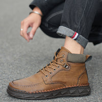 Winter Men's Boots Leisure Plus Size Fleece-lined Platform Casual Shoes Gaobang