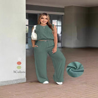 Women's Breathable Casual Top And Pants Set