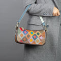 Niche-design Cowhide Leather Bag Underarm Bag Color-block Vintage Shoulder Bag Mini Bag