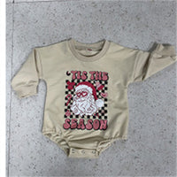 Children's Fashion Casual Santa Claus Printed Romper