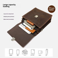 Men's Vertical Design Square Large Capacity Shoulder Messenger Bag