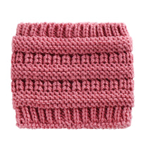 Knitted Hat With Hair Extensions Wool Sleeve Warm