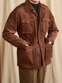 Retro Hunting Corduroy Jacket Stylish Man