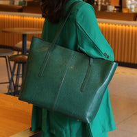 Leather Tote Oil Wax Leather Shoulder Bag For Girls