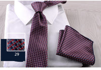 Business Formal Wear Casual Tie Pocket Square Combination