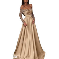 Women's Banquet Hostess Long-sleeve Elegant Dress