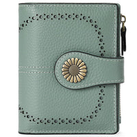 Fashion Women's Short Oil Wax Leather Coin Purse