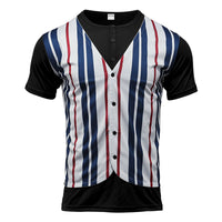 Retro False Two-piece Patchwork Shirt Summer Design Casual V-neck Cardigan