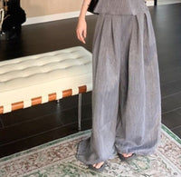 Sleeveless Tube Top And Wide-leg Pants Two-piece Set