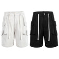 Men's Design Irregular Pocket Loose Straight Shorts